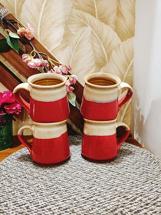 red_and_cream_coffee_mugs_ceramic - Caffeine Premium Ceramic