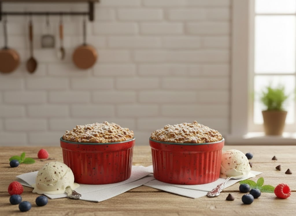 Caffeine Ceramic Handmade Maroon And Blue Ramekins Bowls – (Set of 2)