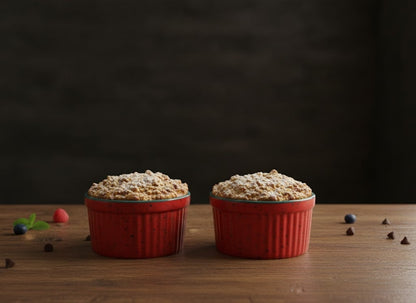 Caffeine Ceramic Handmade Maroon And Blue Ramekins Bowls – (Set of 2)