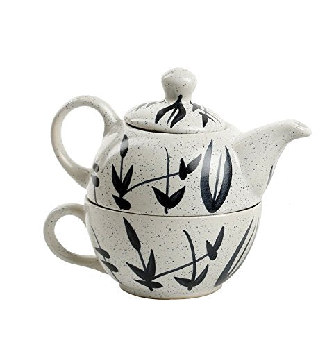 White Bamboo Tea Pot 