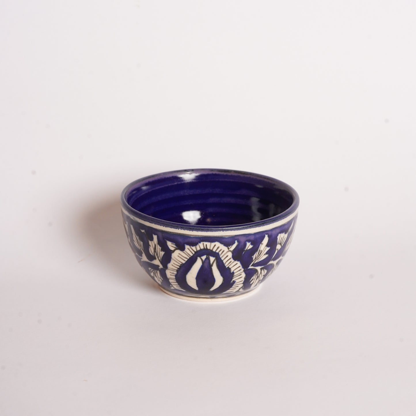Caffeine Ceramic Handmade Blue mughal katori Bowl (Set of 2) - Caffeine Premium Stoneware