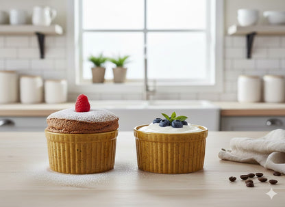 Caffeine Ceramic Handmade Mud Brown Ramekins Bowl (Set of 2)