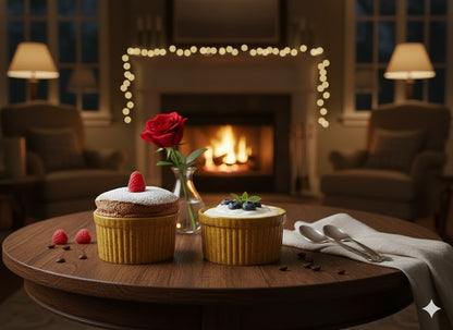 Caffeine Ceramic Handmade Mud Brown Ramekins Bowl (Set of 2)