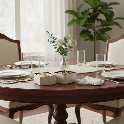 Caffeine Ceramic Stoneware Handmade Dual-Glazed Cream and Black Dip & Sauce (Set of 2, 40ml)