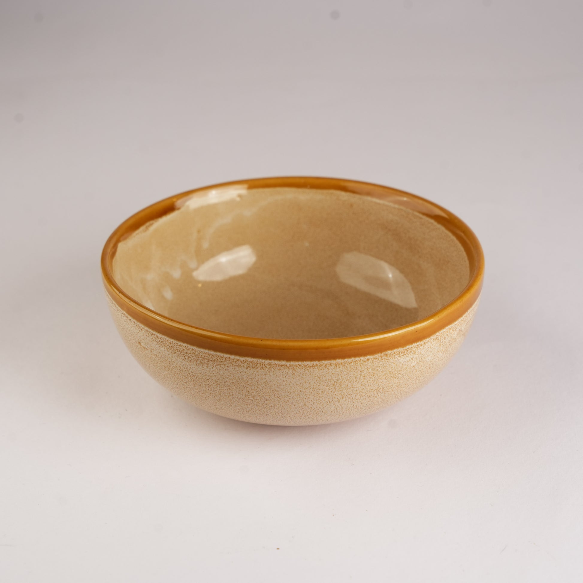 Caffeine Ceramic Handmade Mustard Crackle Serving Bowl (Set of 3) - Caffeine Premium Stoneware