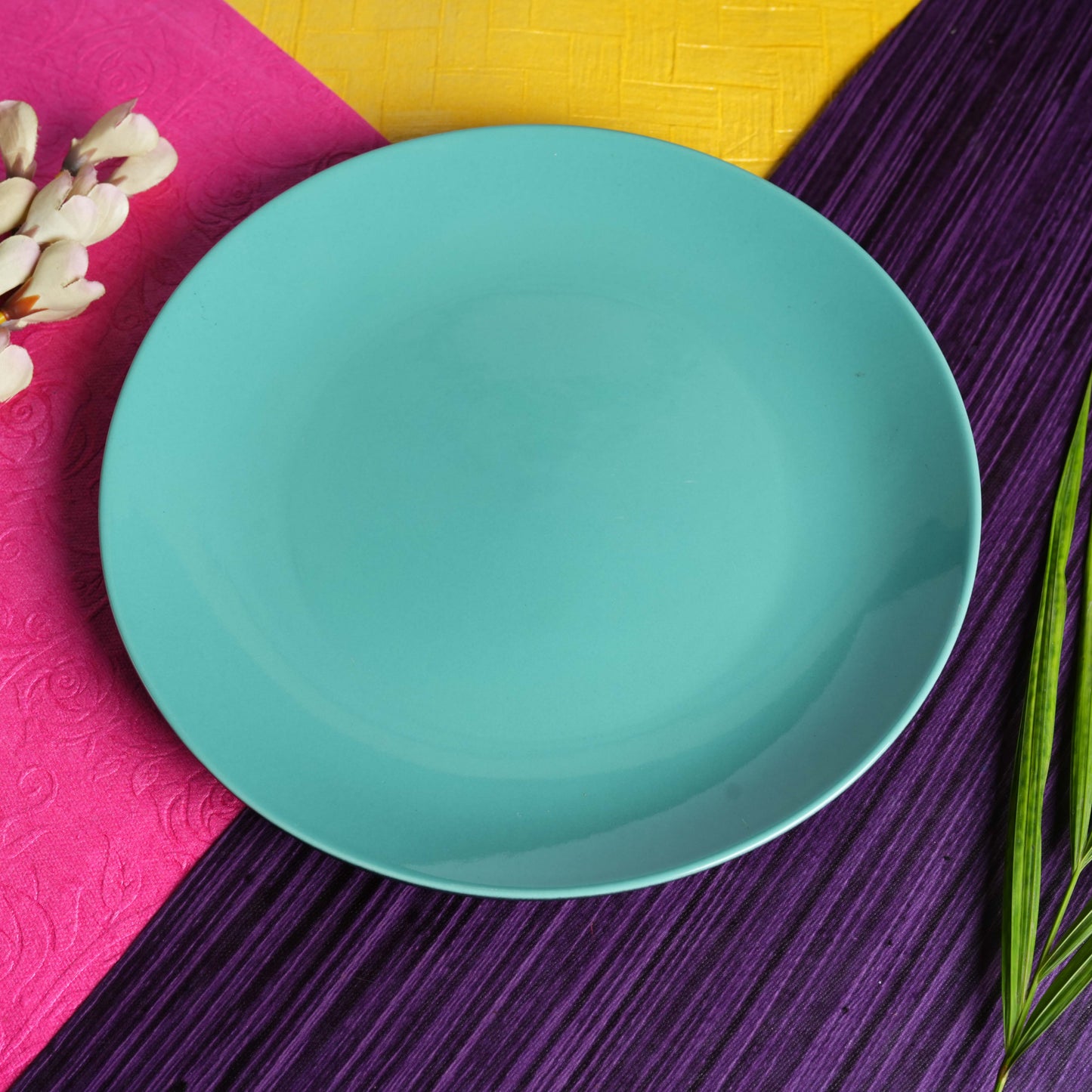 Caffeine Ceramic Handmade Stoneware Sapphire Blue quarter plate 7”(Set of 2 Dishwasher & Microwave Safe ) - Caffeine Premium Stoneware