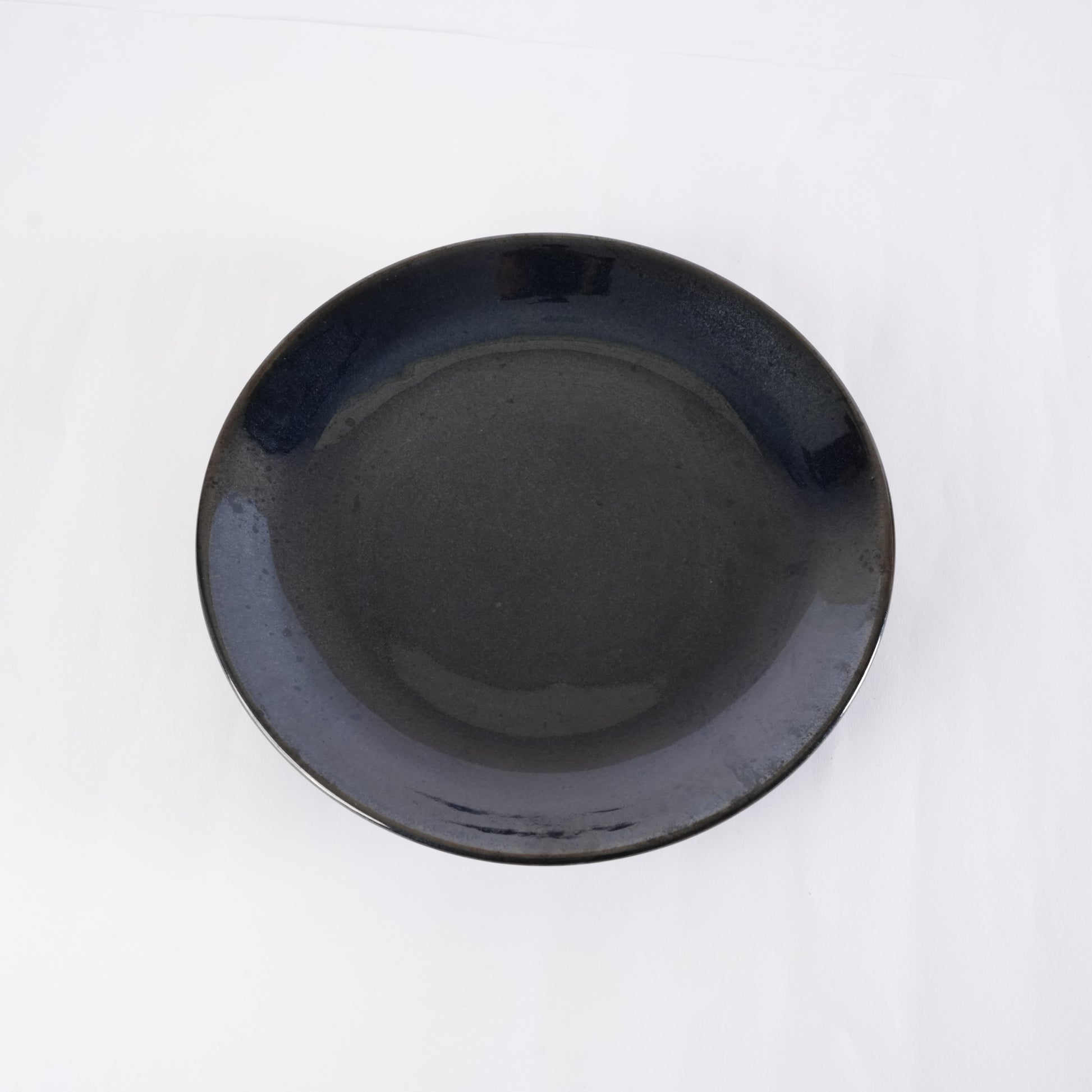 Caffeine Ceramic Handmade Stoneware Blue Ferrous Quarter plate 7”(Set of 4 Dishwasher & Microwave Safe ) - Caffeine Premium Stoneware