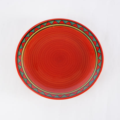 Caffeine Ceramic Handmade Stoneware Rustic Brown Quarter Plate 7” (Set of 4,Dishwasher & Microwave safe) - Caffeine Premium Stoneware