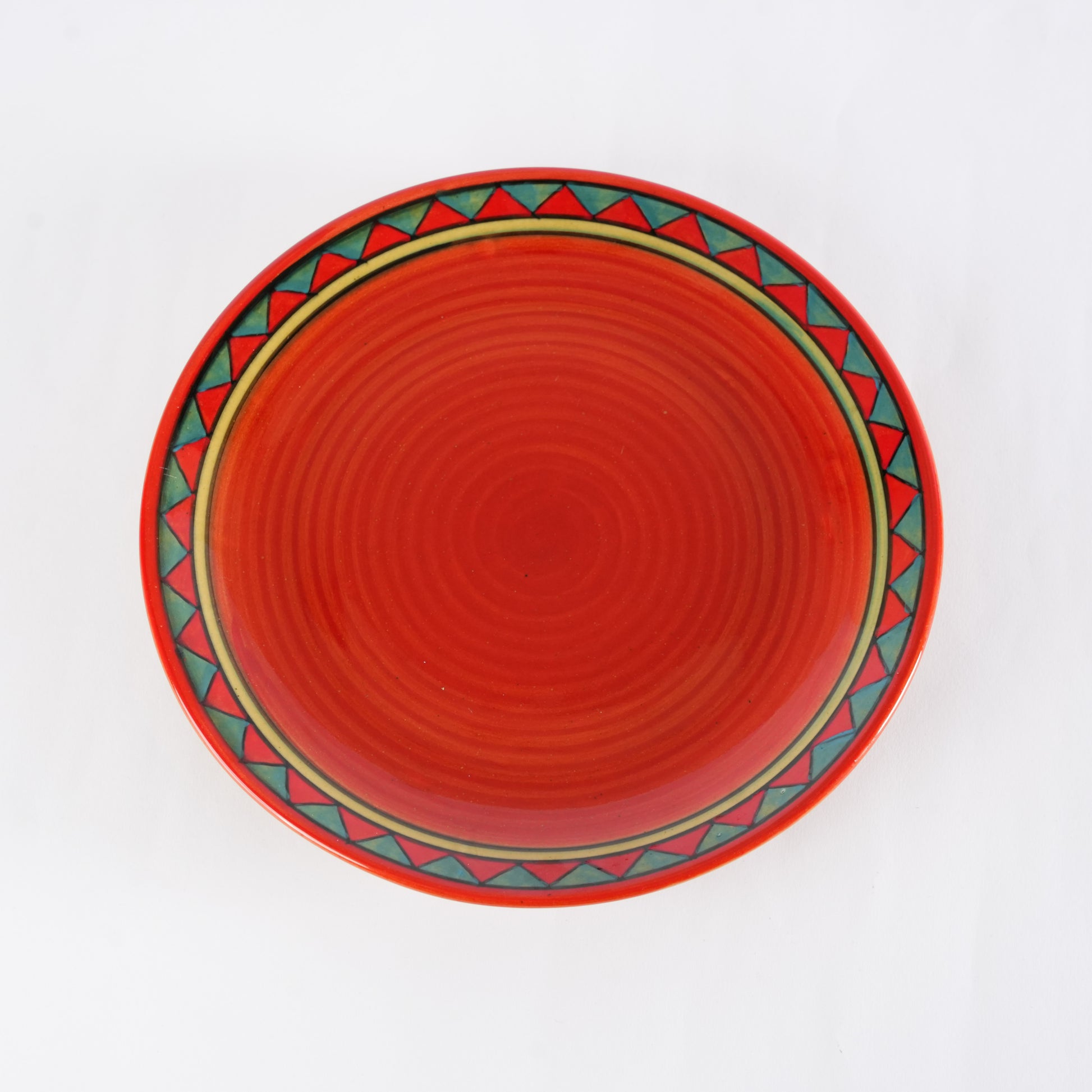 Caffeine Ceramic Handmade Stoneware Rustic Brown Quarter Plate 7” (Set of 6) - Caffeine Premium Stoneware