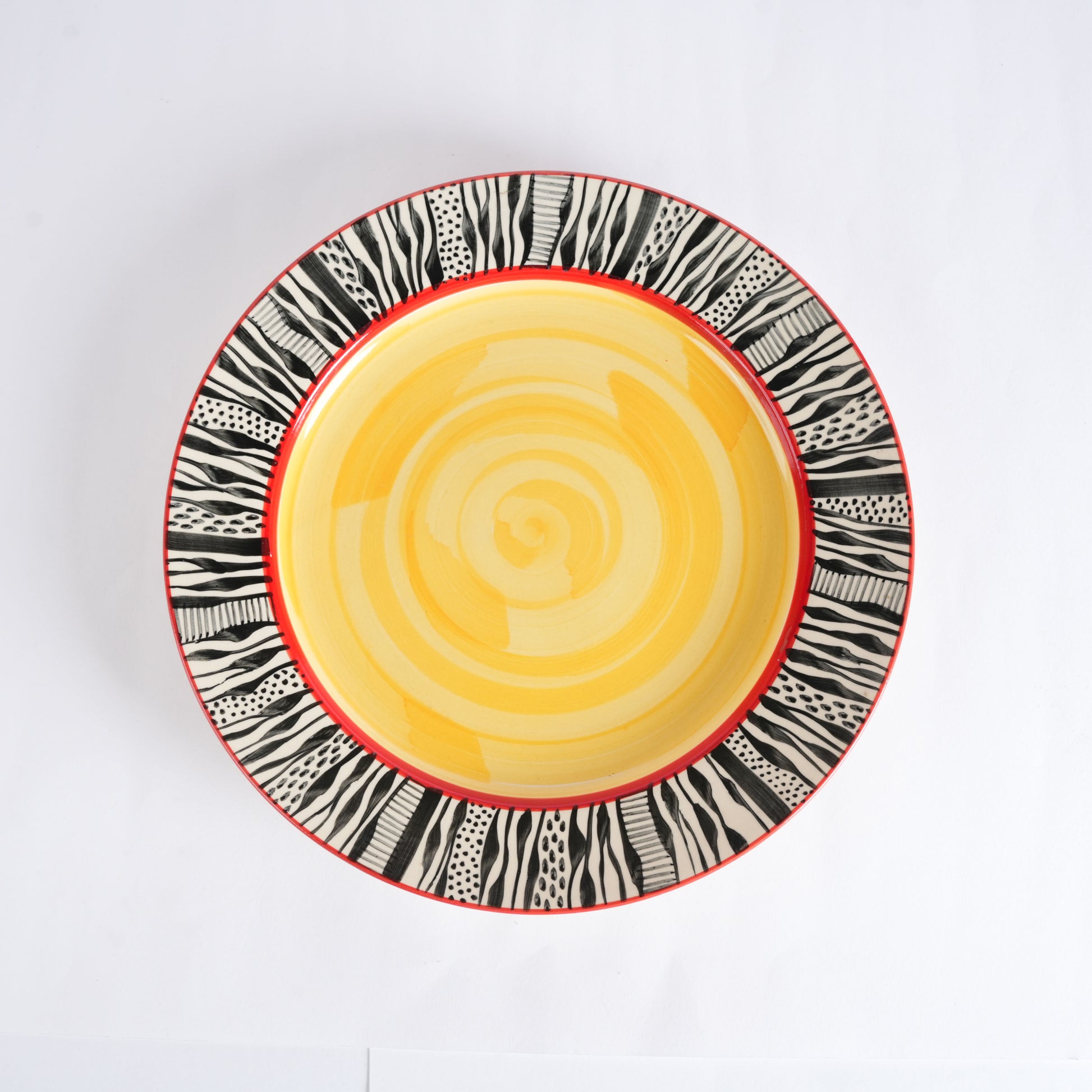 Caffeine Ceramic Handmade Stoneware Amber Abstract Dinner Plate 10" inch Set of 2 Plates - Caffeine Premium Stoneware