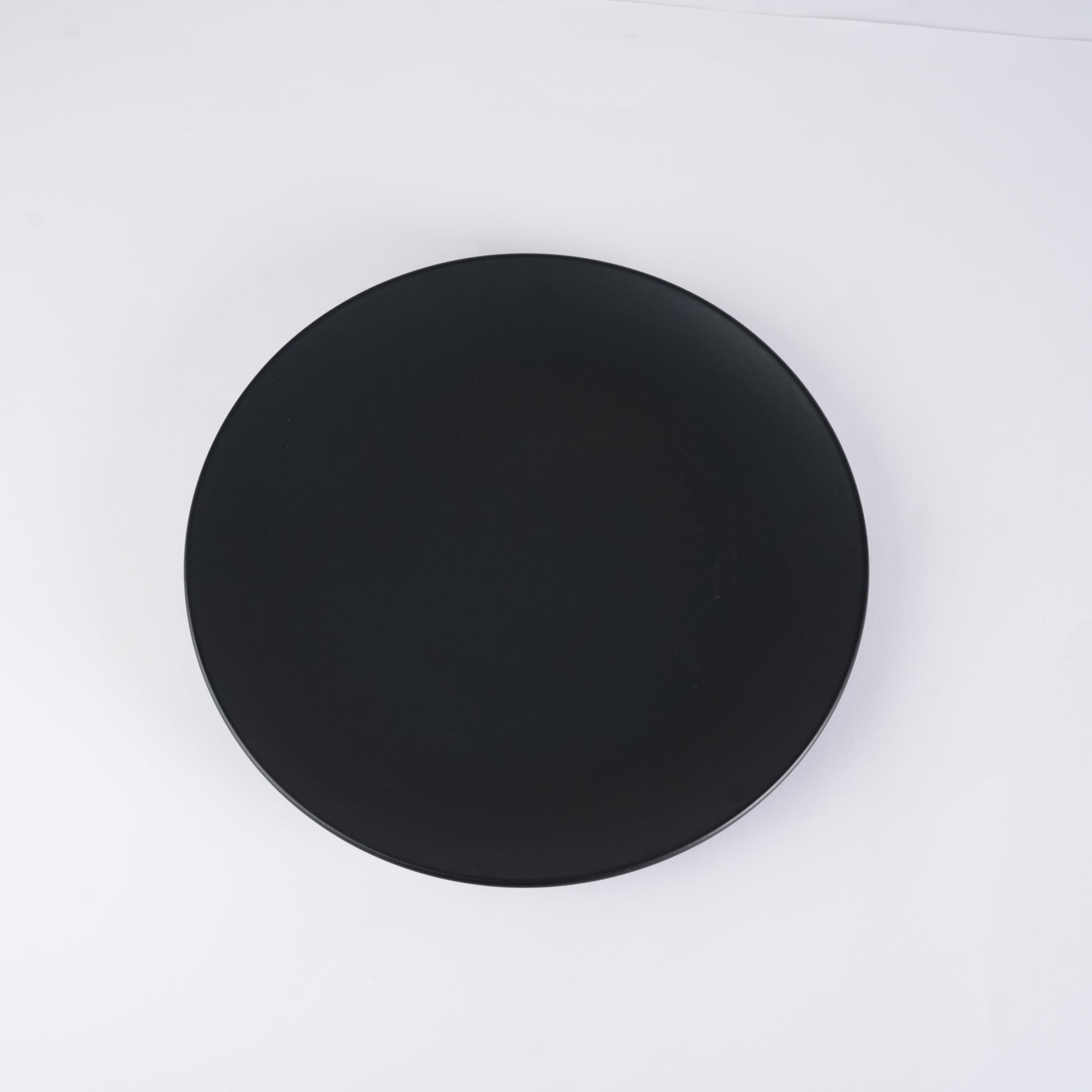Caffeine Ceramic Handmade Stoneware Black Matte Quarter Plate 7 inch (Set of 4 Dishwasher & Microwave Safe ) - Caffeine Premium Stoneware