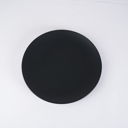 Caffeine Ceramic Handmade Stoneware Black Matte Quarter Plate 7 inch (Set of 4 Dishwasher & Microwave Safe ) - Caffeine Premium Stoneware