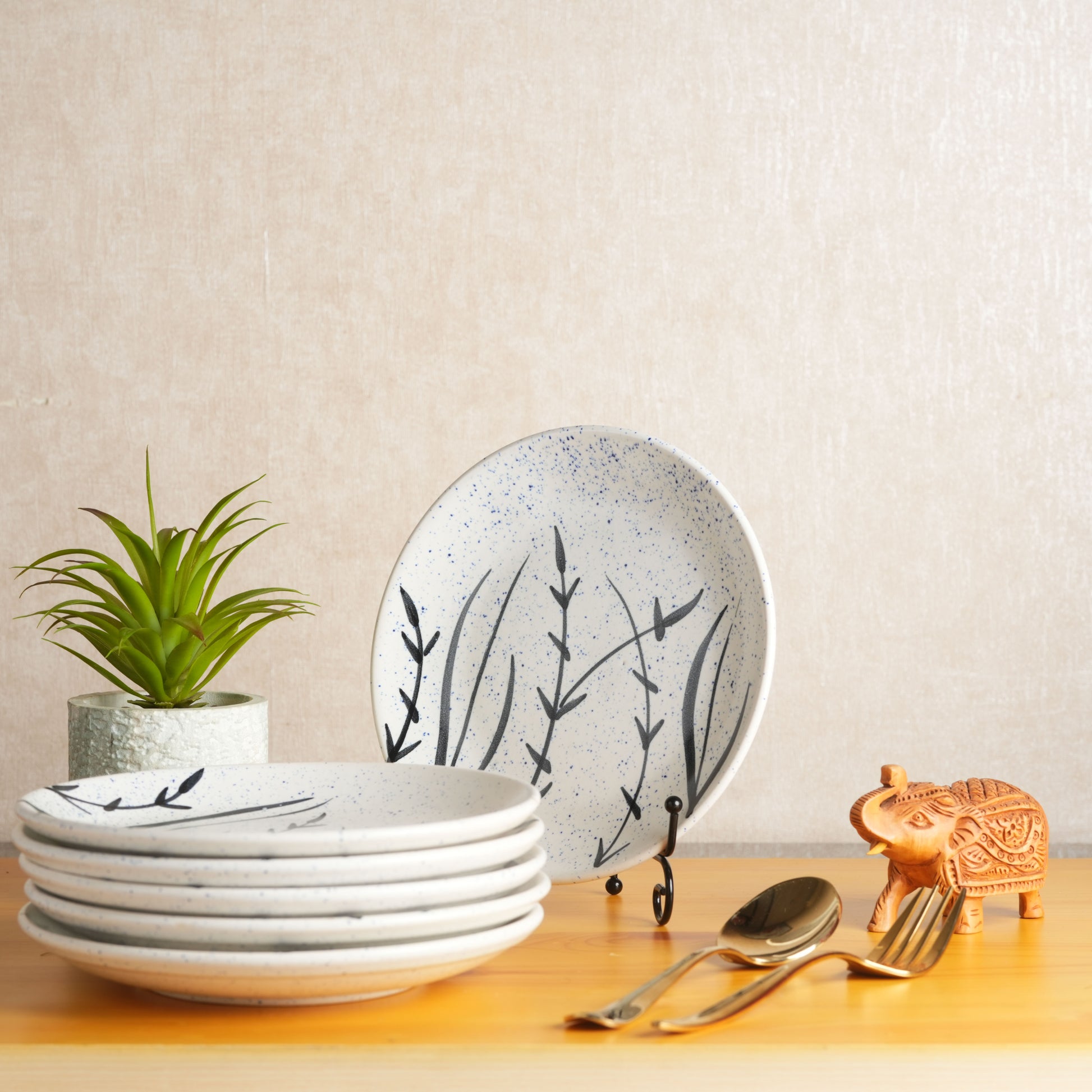 white_bamboo_plate_dinner - Caffeine Premium Ceramic
