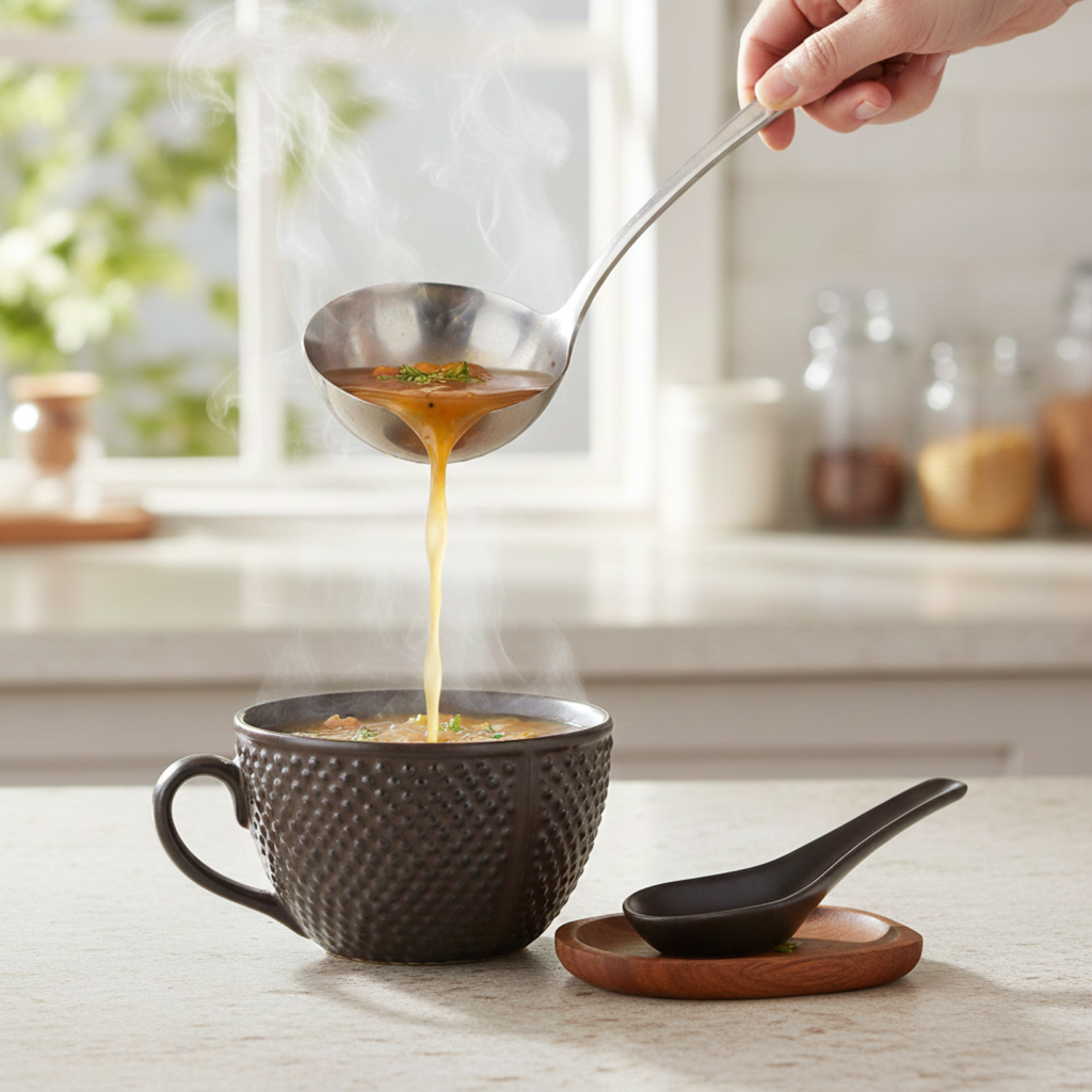 Caffeine Ceramic Handmade Brown Bubble Single Handled Soup Bowl (Set of 2)