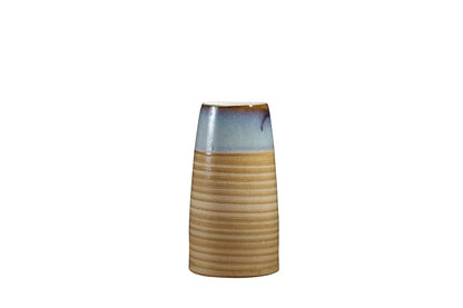caffeine Ceramic Handmade Wooden Studio Flower vase (Set of 1)